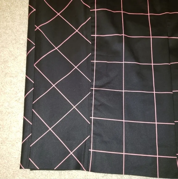 Milly Bias Pencil Skirt Grid Print Black & Pink Size 8 NWT - Picture 12 of 16